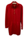 Lilly Pulitzer Size M Red Poly Blend 1/4 Button Long Sleeve Dress Red / M