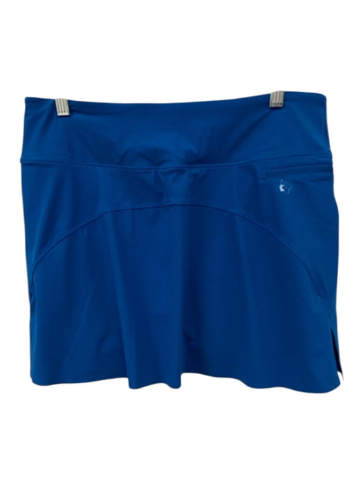 Greyson Size L Blue Poly Blend Zip Pockets Solid Athletic Skirt Blue / L