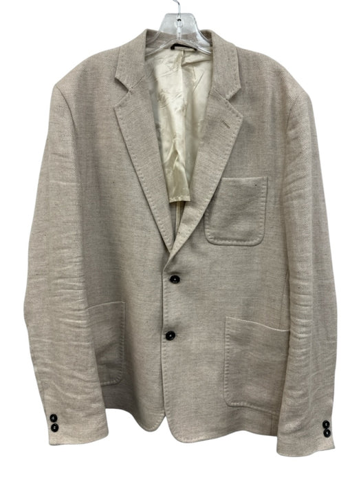 Billy Reid Light Beige Linen Blend 2 Button Men's Blazer Light Beige / 46R