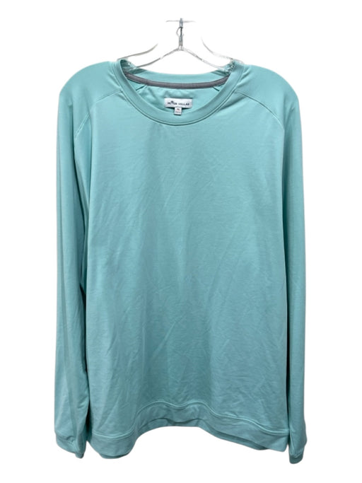 Peter Millar Size XL Seafoam Green Synthetic Solid Sweatshirt Long Sleeve Shirt Seafoam Green / XL