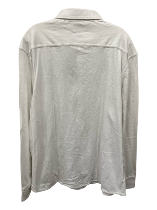 Faherty NWT Size XL White Cotton Blend Solid Button Up Men's Long Sleeve Shirt White / XL