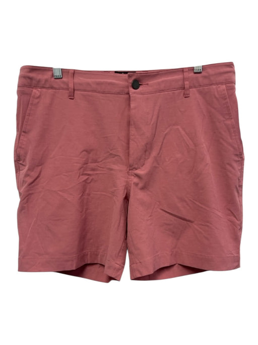 Faherty Size 34 Salmon Red Synthetic Solid Athletic Khakis Men's Shorts Salmon Red / 34