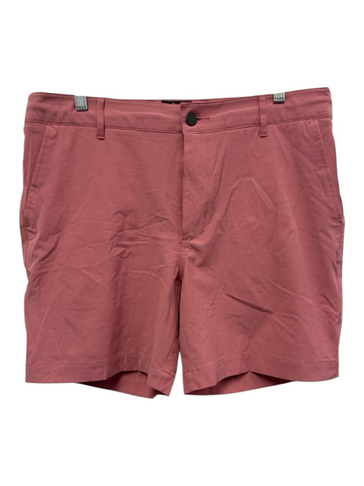 Faherty Size 34 Salmon Red Synthetic Solid Athletic Khakis Men's Shorts Salmon Red / 34