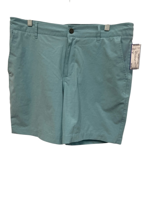 Faherty Size 34 Light blue Synthetic Solid Athletic Khakis Men's Shorts Light blue / 34