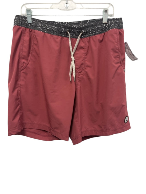 Vuori Size Est L Red Synthetic Solid Athletic Men's Shorts Red / Est L