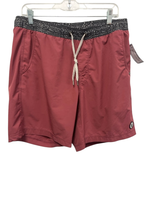 Vuori Size Est L Red Synthetic Solid Athletic Men's Shorts Red / Est L