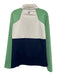 Peter Millar Size XL Navy & Green Synthetic Color Block Men's Long Sleeve Shirt Navy & Green / XL