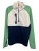 Peter Millar Size XL Navy & Green Synthetic Color Block Men's Long Sleeve Shirt Navy & Green / XL