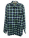 Sid Mashburn Size XL Blue & Green Cotton Blend Plaid Button Up Long Sleeve Shirt Blue & Green / XL