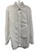 Ledbury Size 17.5 White Cotton Solid Button Up Oxford Men's Long Sleeve Shirt White / 17.5