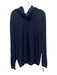 Peter Millar Size XL Navy Synthetic Solid Shawl collar Men's Long Sleeve Shirt Navy / XL