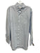 Ledbury Size 17.5 Light blue Cotton Solid Button Up Oxford Long Sleeve Shirt Light blue / 17.5