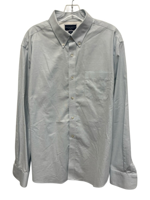 Charles Tyrwhitt Size XL Light blue Cotton Solid Button Up Long Sleeve Shirt Light blue / XL