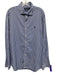 Polo Size XL Blue & White Synthetic Gingham Button Up Men's Long Sleeve Shirt Blue & White / XL