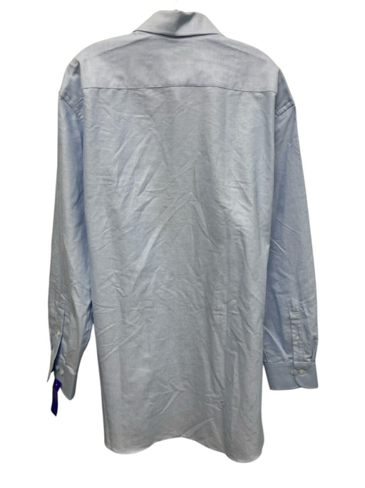 Ledbury NWT Size 17.5 Light blue Cotton Solid Oxford Button up Long Sleeve Shirt Light blue / 17.5