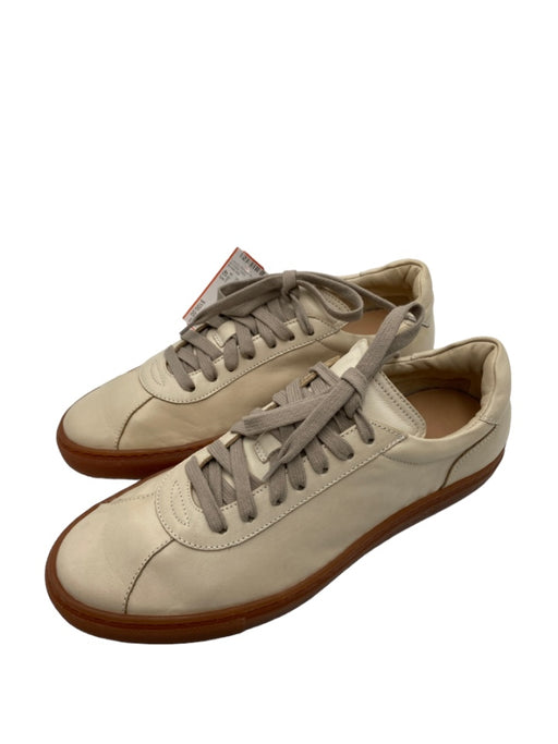 M. Gemi Shoe Size 40.5 Beige Leather Laces Rubber Sole Sneakers Beige / 40.5
