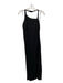 By Anthropologie Size S Black Viscose Halter Buckle Open Back Maxi Dress Black / S