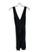 Paige Size 8 Black Viscose V Neck Polka Dot Sash Dress Black / 8