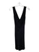 Paige Size 8 Black Viscose V Neck Polka Dot Sash Dress Black / 8