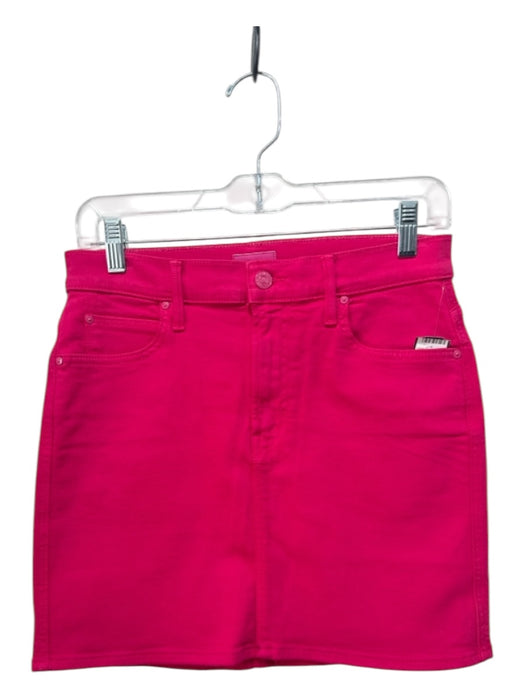 Mother Size 28 Hot pink Cotton Denim Stretch Mini Skirt Hot pink / 28