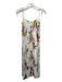 Reformation Size 10 Cream, Red & Multi Viscose Spaghetti Strap Floral Dress Cream, Red & Multi / 10