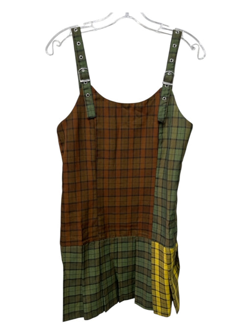 The Ragged Priest Size 8 Green, Brown & yellow No Fabric Tag Buckle Detail Dress Green, Brown & yellow / 8
