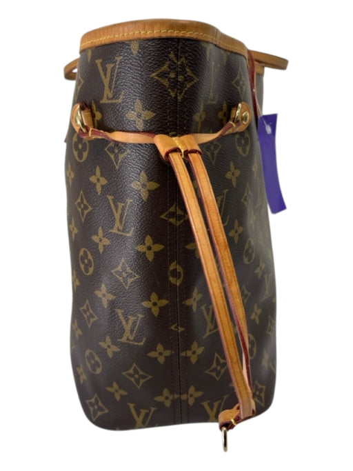 Louis Vuitton Pink, Brown & Tan Coated Canvas Leather trim Monogram Bag Pink, Brown & Tan / Medium