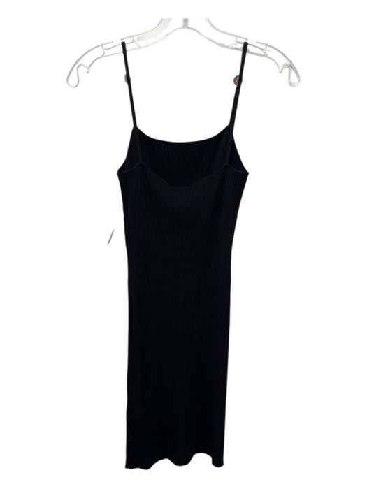 Rails Size Medium Black Viscose Blend Rib Knit Spaghetti Strap clear bead Dress Black / Medium