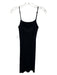 Rails Size Medium Black Viscose Blend Rib Knit Spaghetti Strap clear bead Dress Black / Medium
