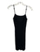 Rails Size Medium Black Viscose Blend Rib Knit Spaghetti Strap clear bead Dress Black / Medium