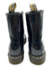 Dr Marten Shoe Size 9 Black Patent Leather round toe lace up Lug Sole Calf Boots Black / 9