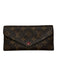 Louis Vuitton Brown, Tan & Burgundy Coated Canvas Monogram Tri fold Wallets Brown, Tan & Burgundy