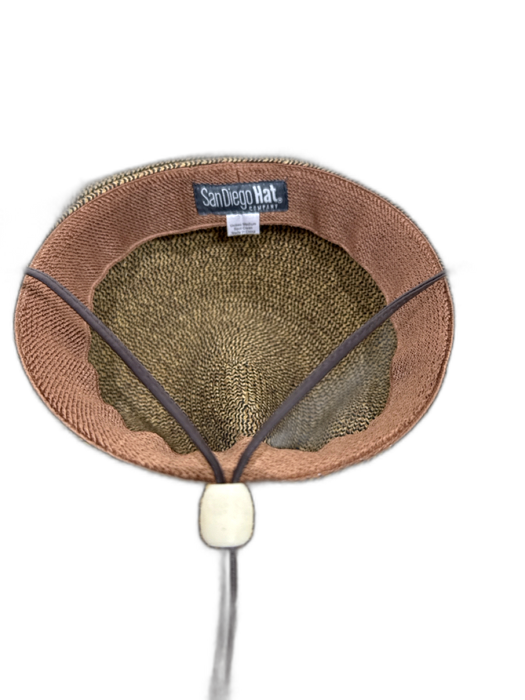 Helen Kaminski Beige & Black Raffia Braided Headband Sun Visor Hat Beige & Black / One Size