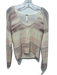 Free People Size S Cream & pink Cashmere Scoop Neck Tie Dye Long Sleeve Sweater Cream & pink / S