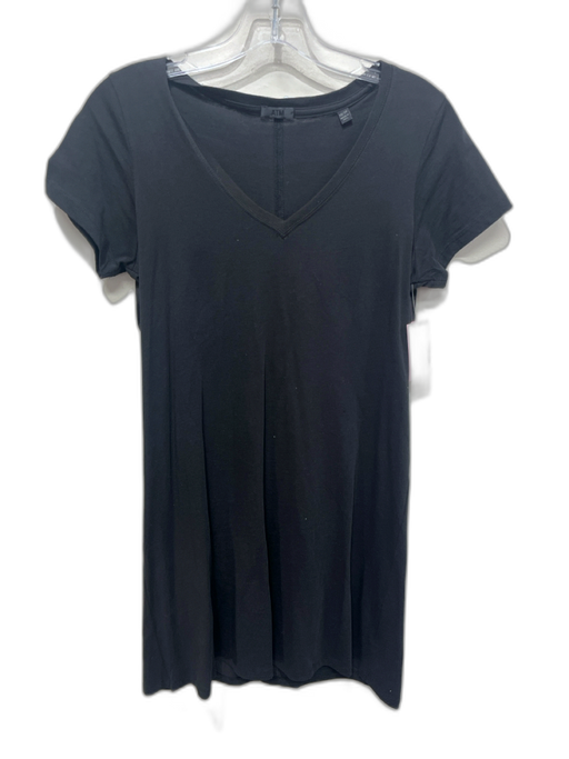 ATM Size XS Black Cotton Short Sleeve T Shirt Mini Dress Black / XS