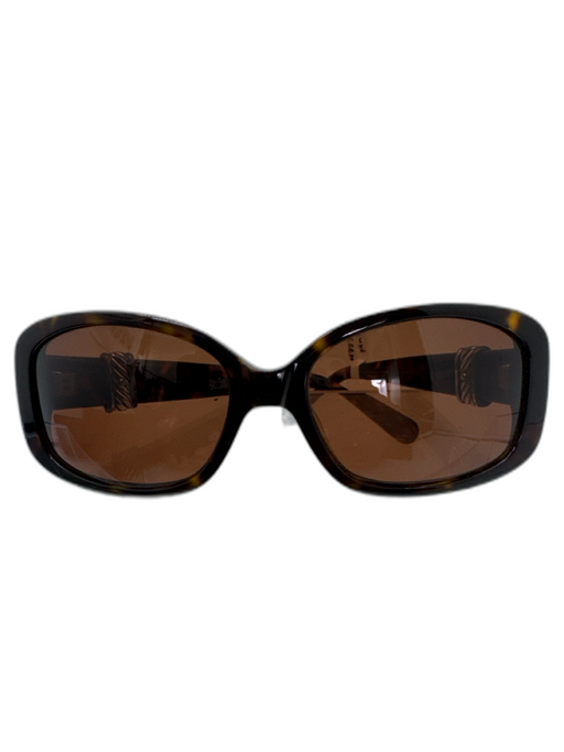 David Yurman Brown & Silver Acetate Brown Lens Tortoiseshell Sunglasses Brown & Silver