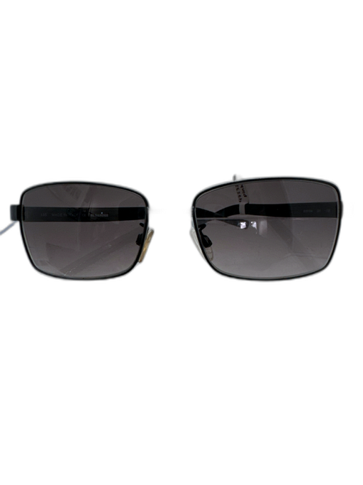 Jil Sander Black Metal Gray Lenses metal rim Rectangle Sunglasses Black