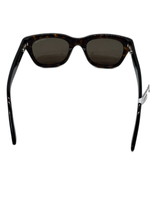 Tom Ford Brown Acetate Brown Lens Tortoiseshell Square Sunglasses Brown