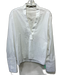 Enya Costa Size Est M White Cotton Long Sleeve V Neck cuffed sleeve Boxy Top White / Est M