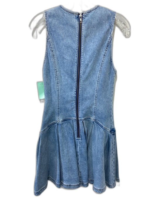 Alice + Olivia Jeans Size S / 6 Blue Cotton Blend Denim Sleeveless Dress Blue / S / 6