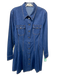 Exquise Size S Blue Cotton Blend Denim Long Sleeve Button Down Collar Dress Blue / S