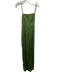 0711 Tbilisi Size M Olive Green & Gold Cupro & Viscose Chain Strap Back Zip Gown Olive Green & Gold / M