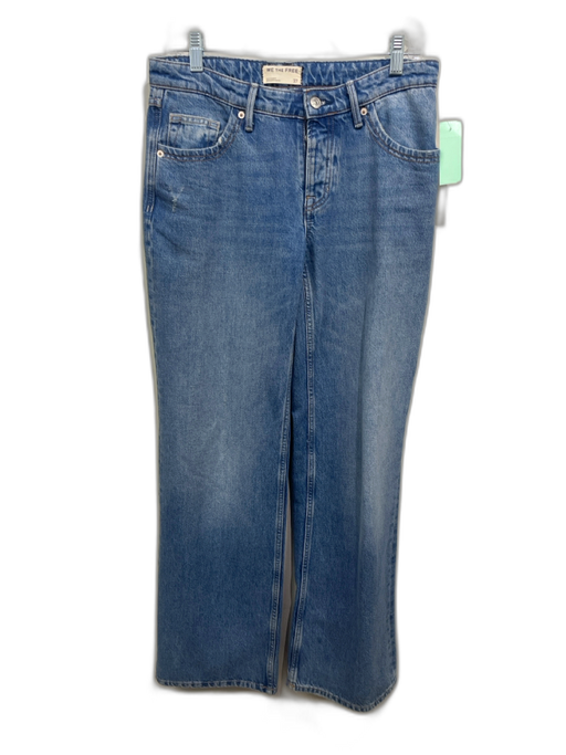 We The Free Size 27 Medium & light wash Cotton Denim Mid Rise Button Fly Jeans Medium & light wash / 27