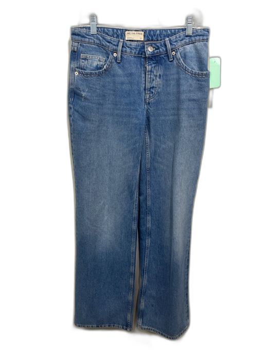 We The Free Size 27 Medium & light wash Cotton Denim Mid Rise Button Fly Jeans Medium & light wash / 27