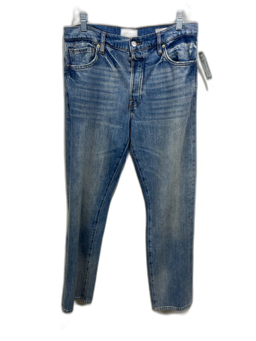 Frame Size 27 Light Wash Cotton Blend Denim Faded Wash Straight Leg Jeans Light Wash / 27