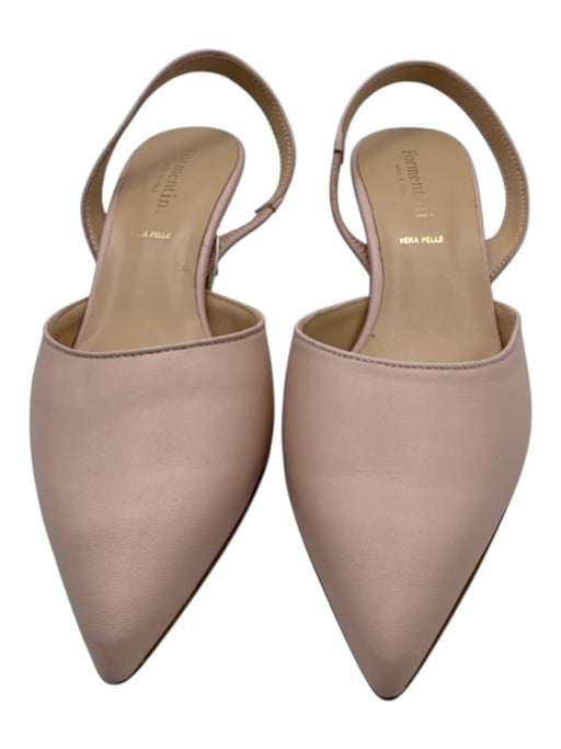 Formentini Shoe Size 40 Light Pink Leather Pointed Toe Slingback Pumps Light Pink / 40