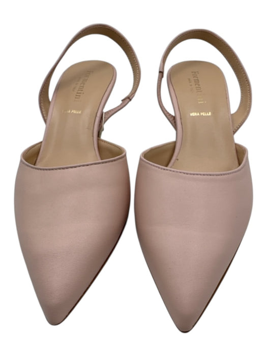 Formentini Shoe Size 40 Light Pink Leather Pointed Toe Slingback Pumps Light Pink / 40