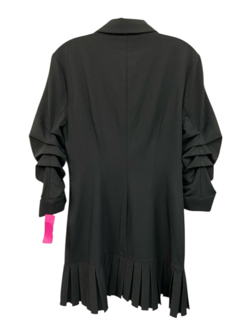 Cinq a Sept Size 6 Black Polyester Blend Pleated Drop Waist Mini Dress Black / 6