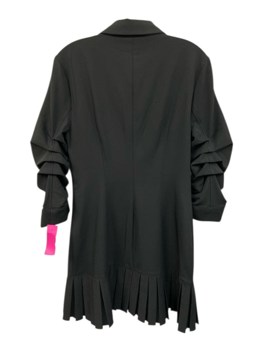 Cinq a Sept Size 6 Black Polyester Blend Pleated Drop Waist Mini Dress Black / 6