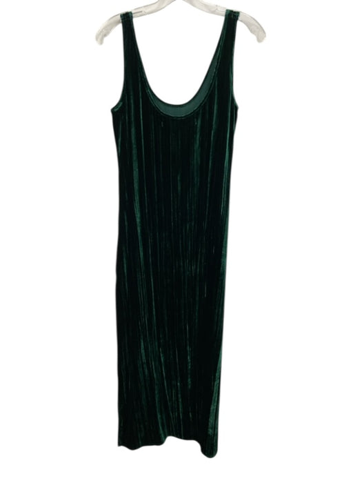 Enza Costa Size 1 / S Emerald Green Viscose & Silk Velvet Scoop Neck Maxi Dress Emerald Green / 1 / S